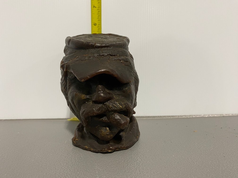 Antique Wax Bust of Civil War Soldier