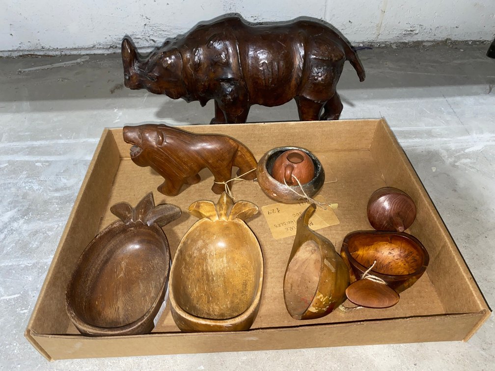 Wooden Animals and Miscellaneous Items