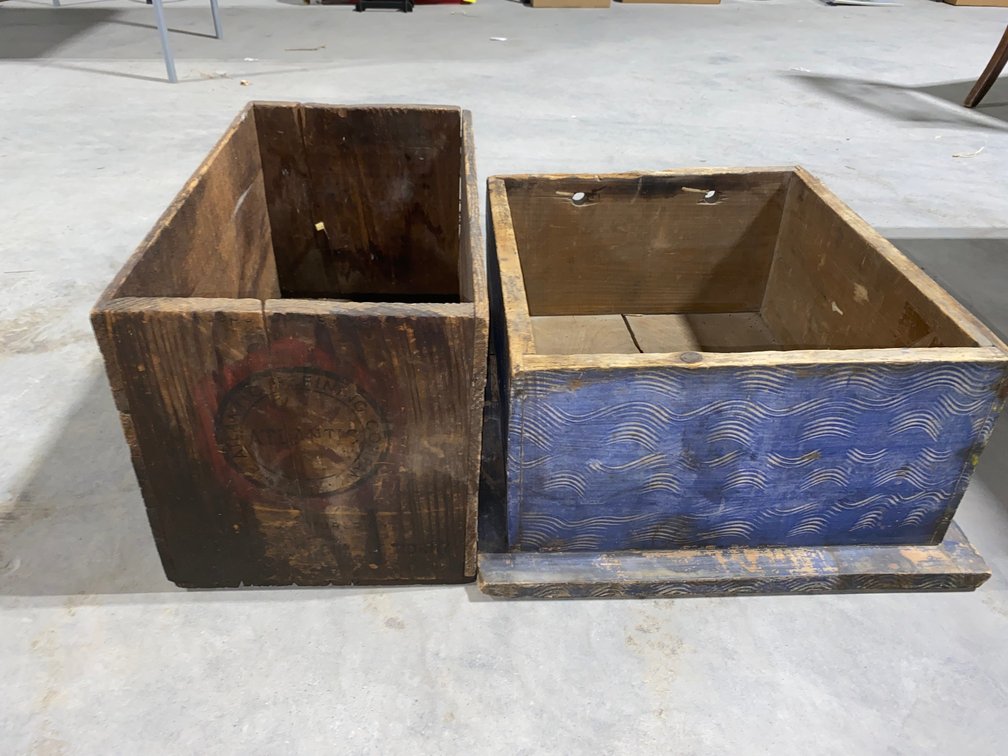 Atlantic Refining Wooden Crate and Bee Box