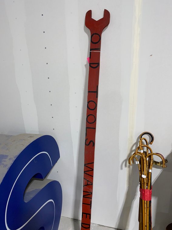 Old Tools Wanted Wooden Sign