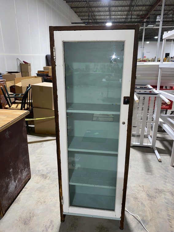 Glass-Front Display Cabinet with Key