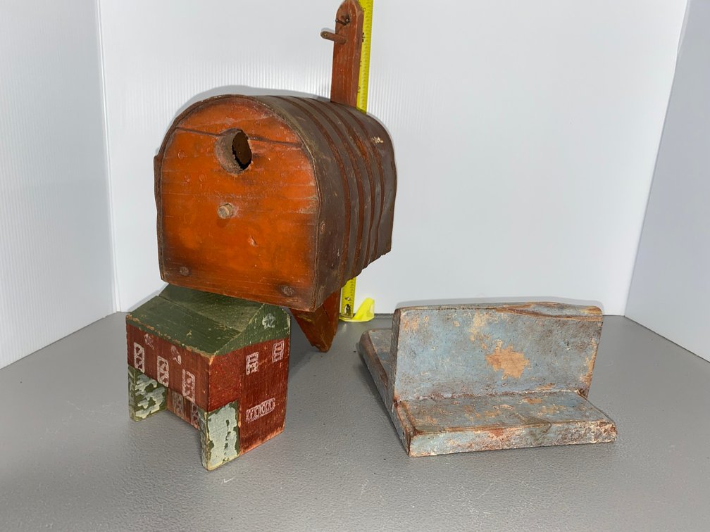 Birdhouse and Wooden Barn