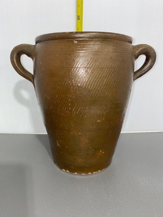 Double-Handle Stoneware Crock