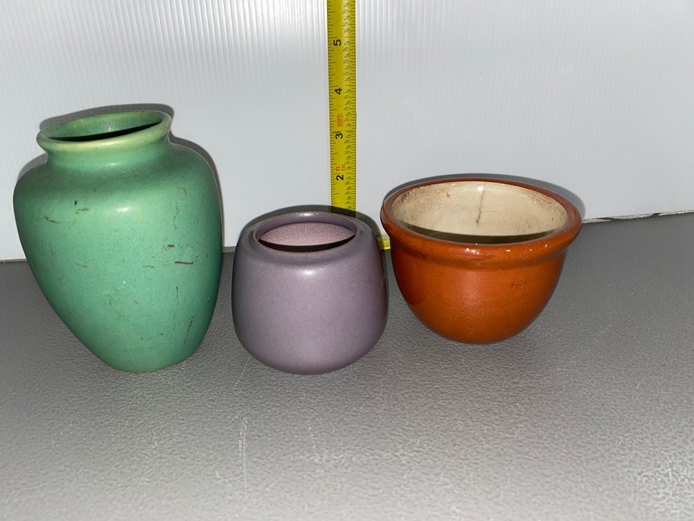 Small Pottery Vases incl. Marblehead and Teco-Styled