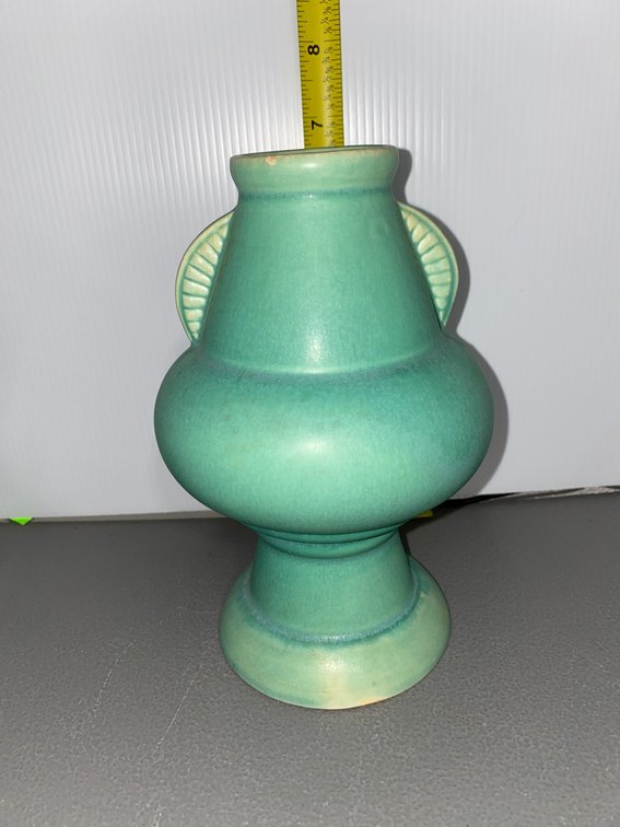 Green Art Deco Pottery Vase