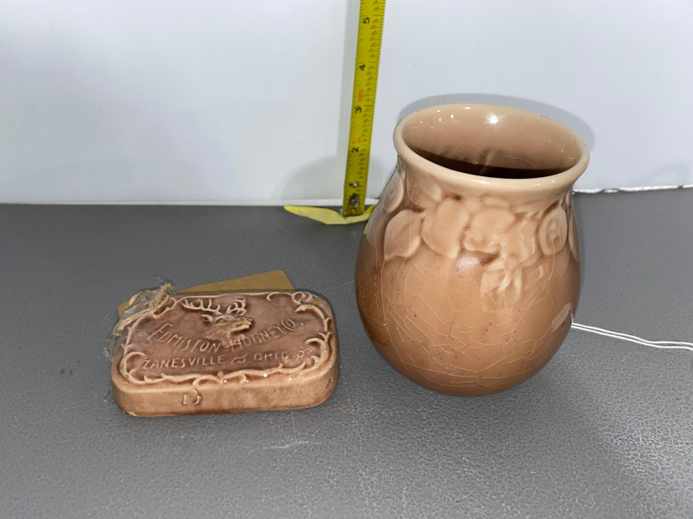 Rookwood Vase and Owens Paperweight