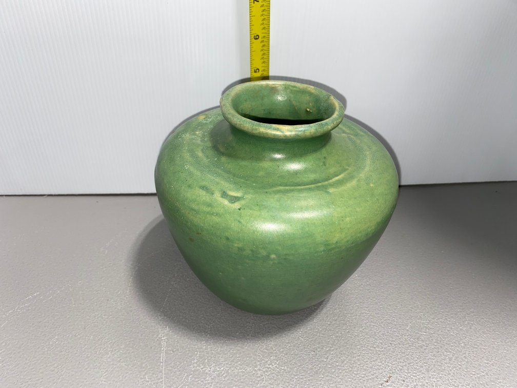 Matte Green Arts & Crafts Vase