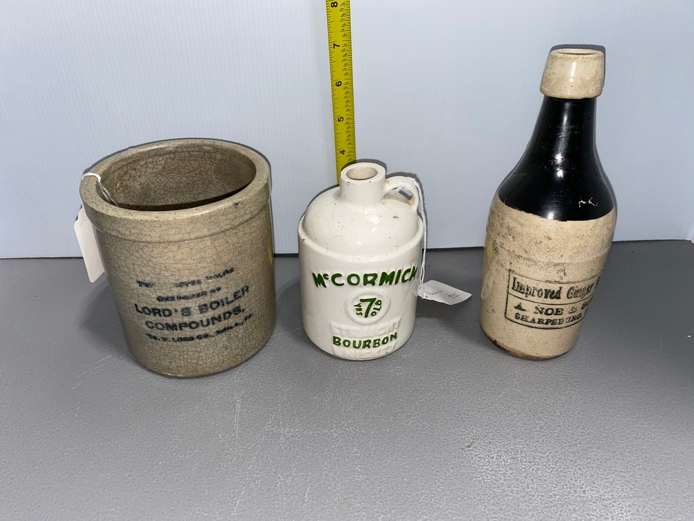 Stoneware Crock, Jug and Bottle