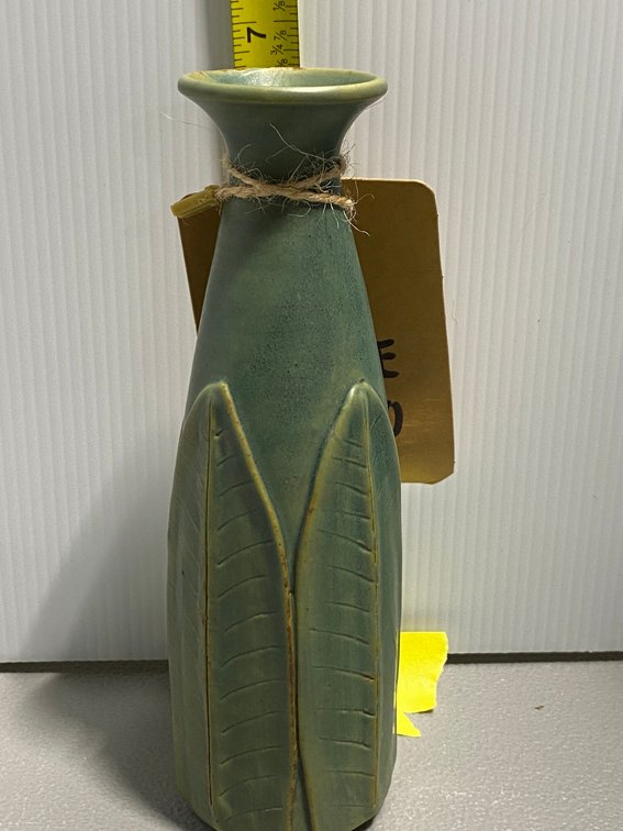 Green Leaf Arts & Crafts Vase