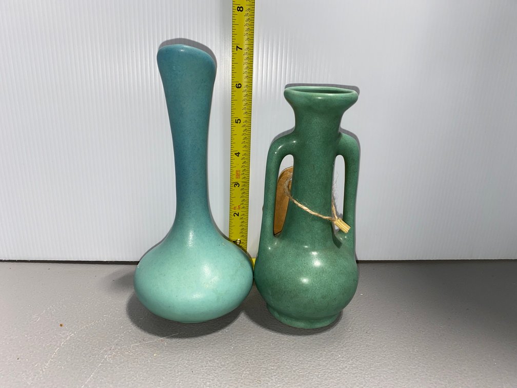 Teco-Style and Van Briggle Vases