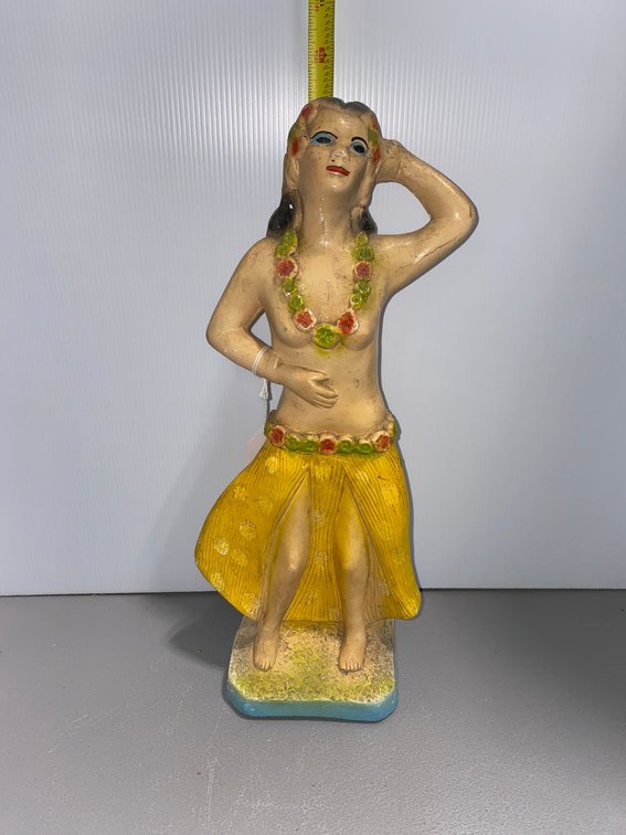 Chalkware Hula Girl