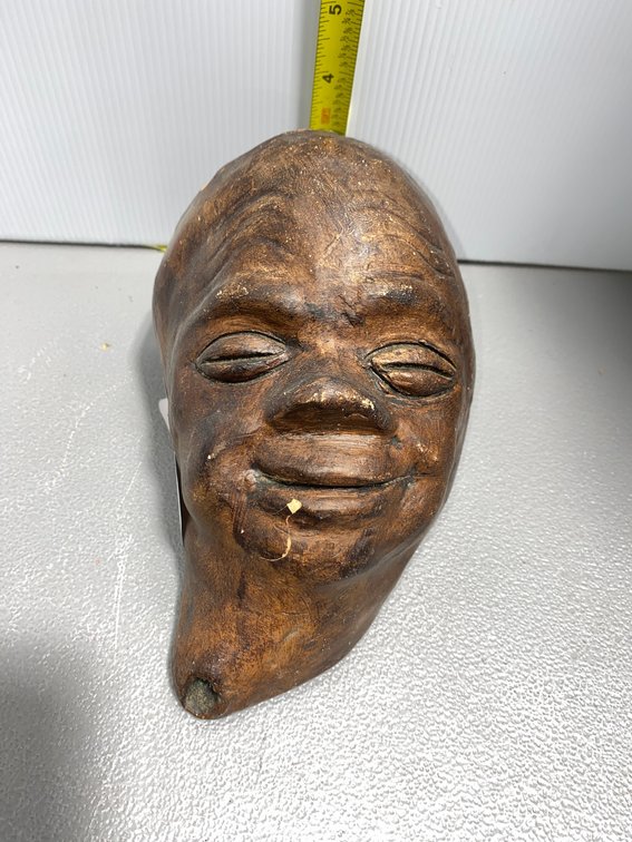 Folk Art Face Vase