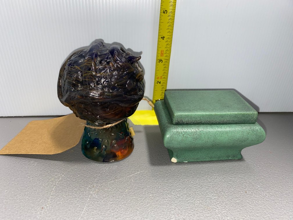 Glass Snake Whimsy and Teco Pottery Box