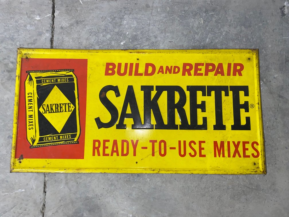 Sakrete Metal Sign
