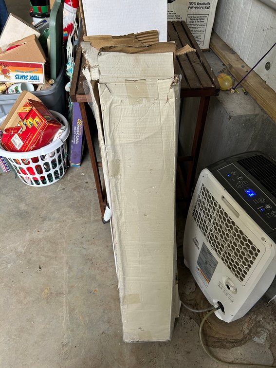 Two 2" faux wood blinds-65" x 60", two mini blinds 35" x 64"