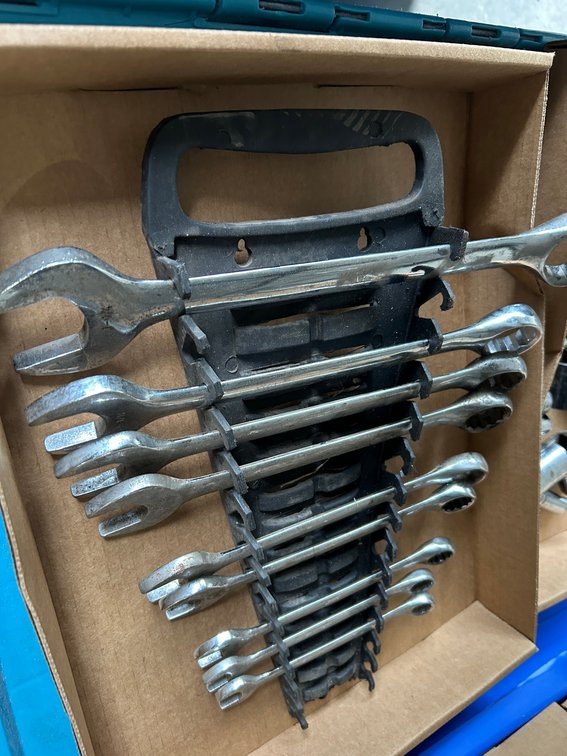Selection of various size and brand wrenchs
