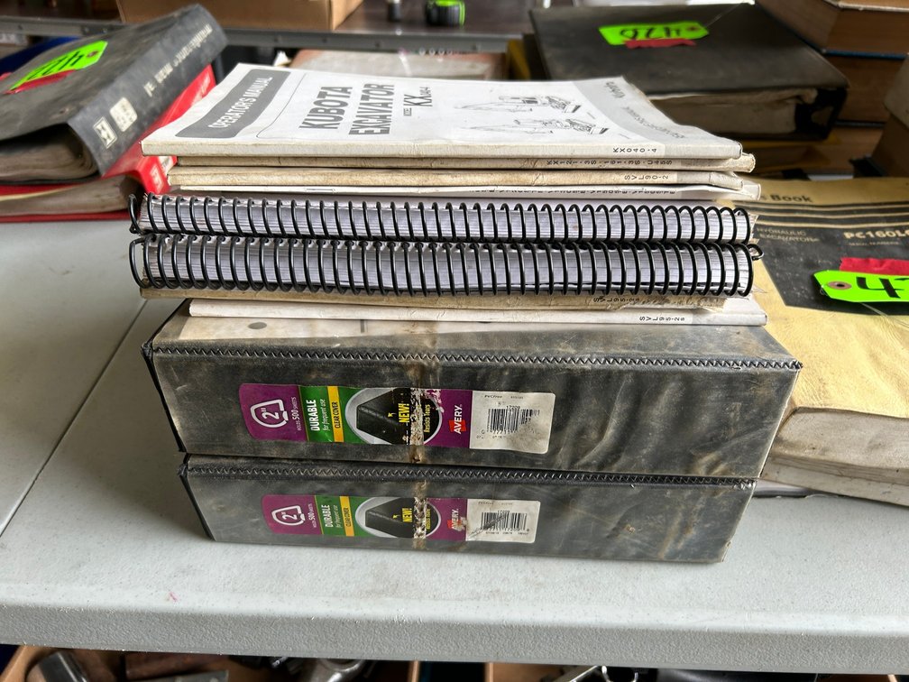 Informational and parts manuals for Kubotas