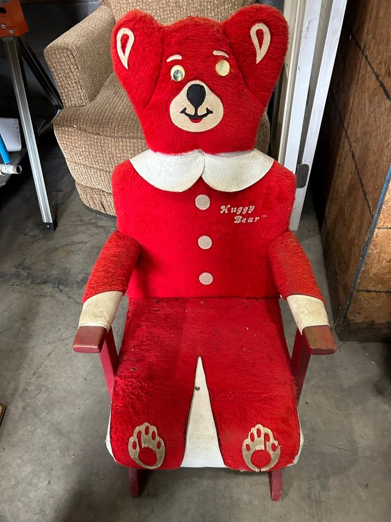 Vintage child's Huggy Bear plush rocker