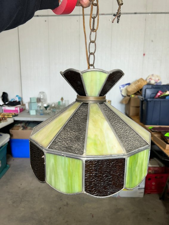 Stain glass-like hanging light