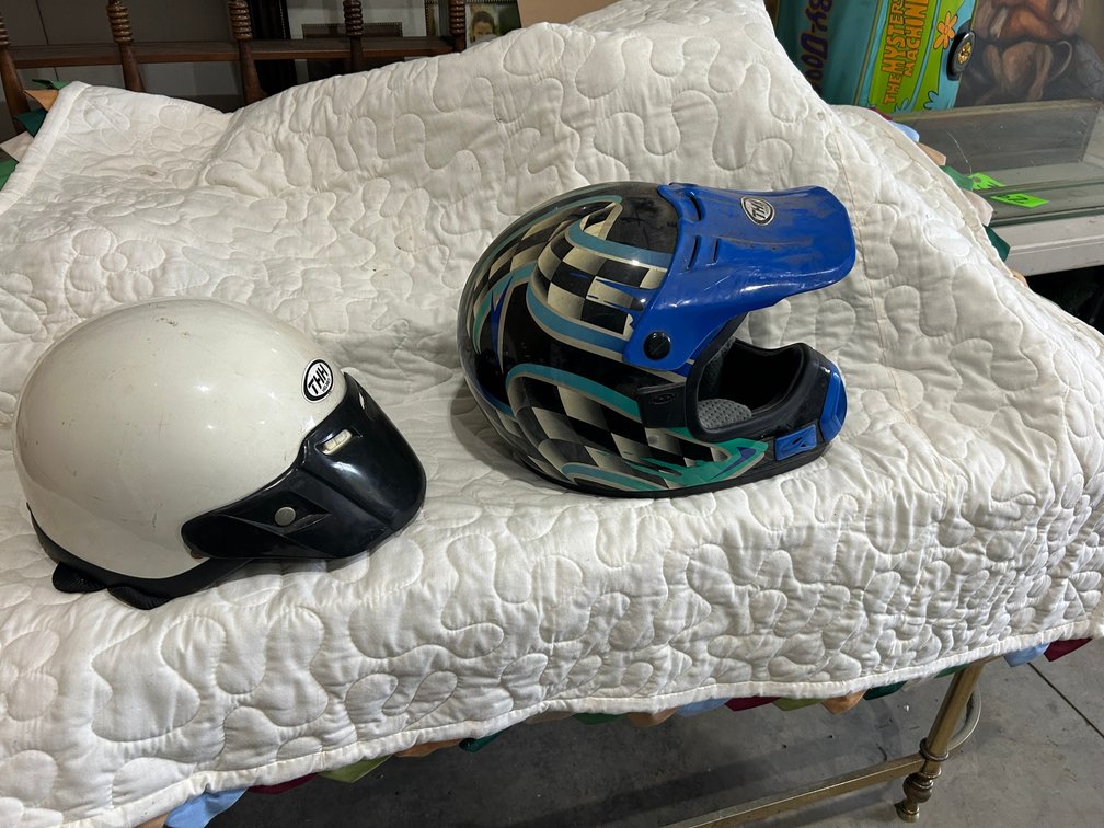 Two helmets