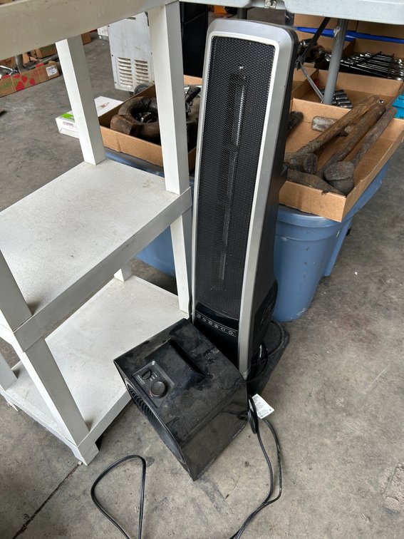 Lasko standing heater and fan, Vornado fan