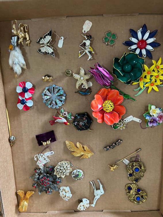 Costume jewelry vintage brooches