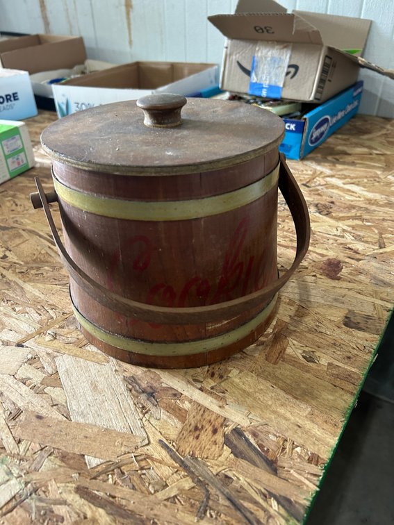 Wooden Firkin or sugar bucket