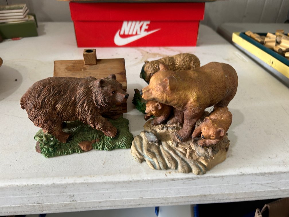 Vintage wildlife bear resin collectibles