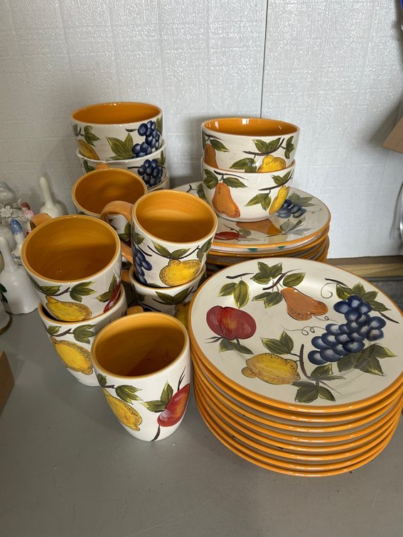 Collection of dishware in fruit pattern by Home Collection