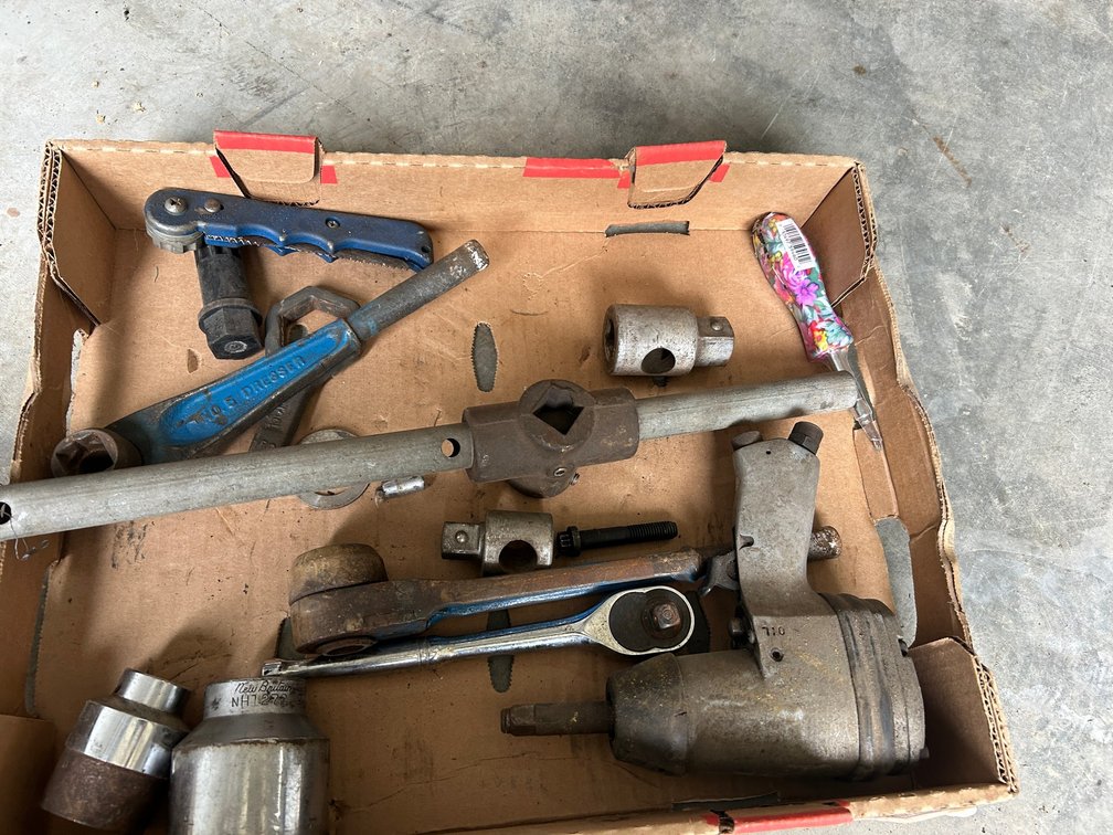 Large sockets, wrenches, air tool