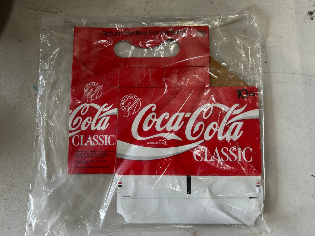 Coca-Cola Classic cardboard bottle carrier