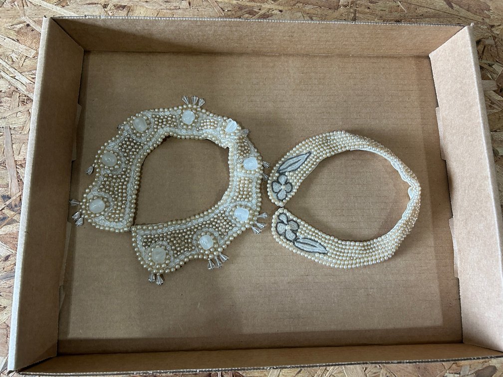 Ladies seed pearl vintage collars