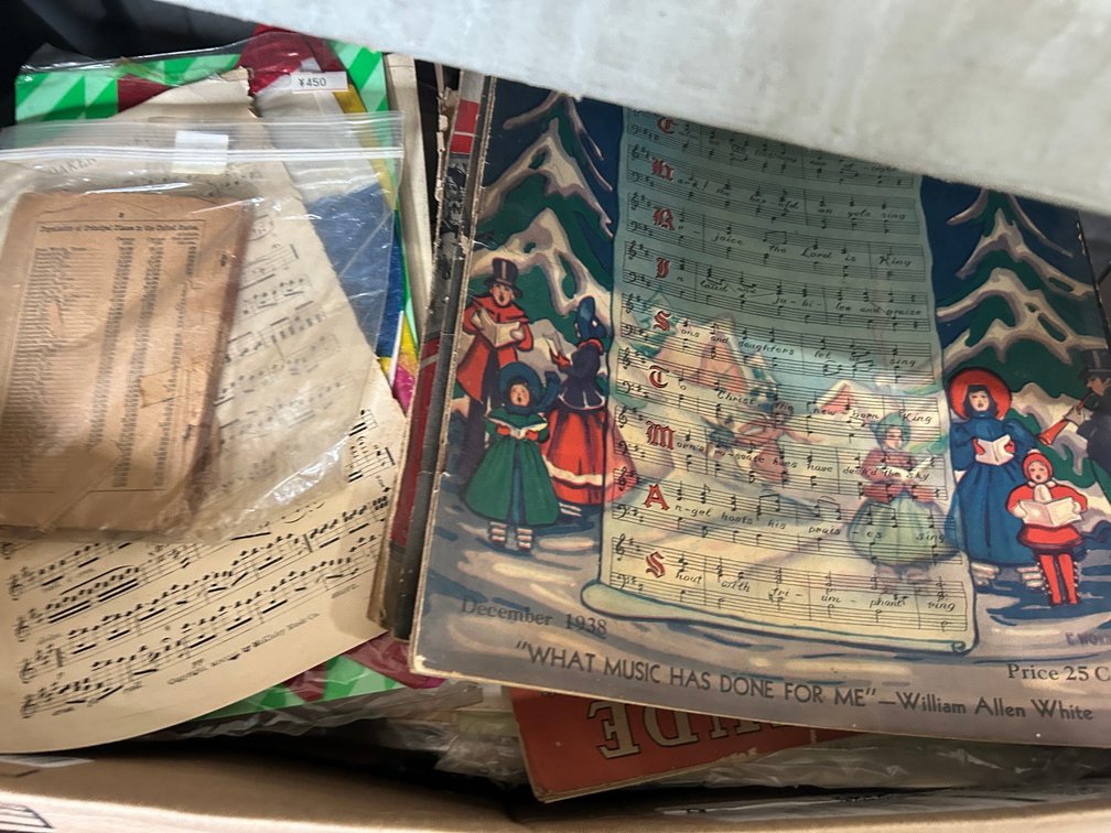 Vintage sheet music