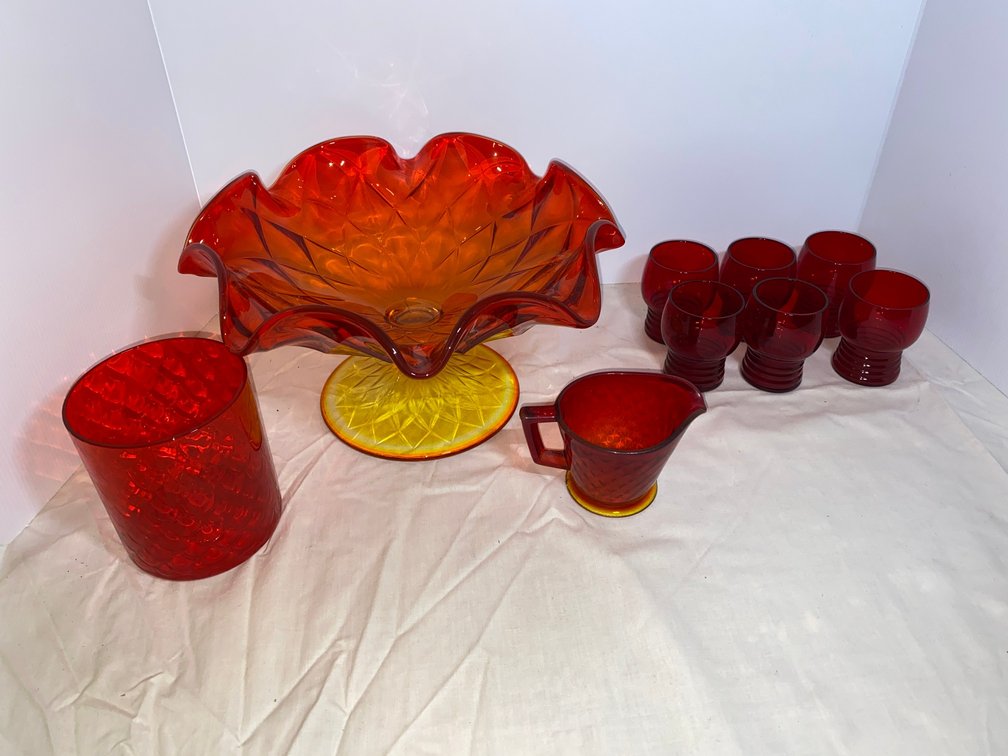 Large Compote, 6-Water glasses