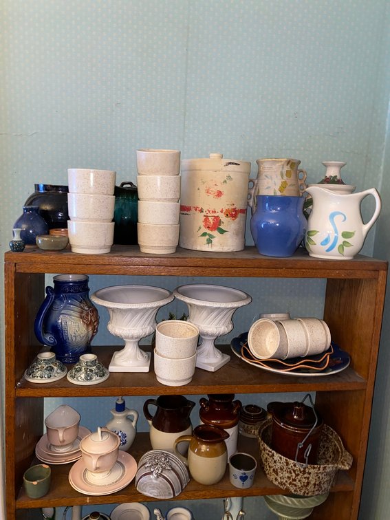 3-Shelves, Vases, Pottery