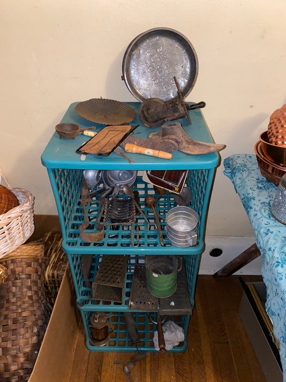 Primitive Kitchen Items, Sheep shears, Cheese Graters, Slicers, Apple Peeler,