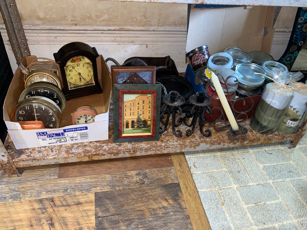 Clocks, Candles, Candlestick Holders