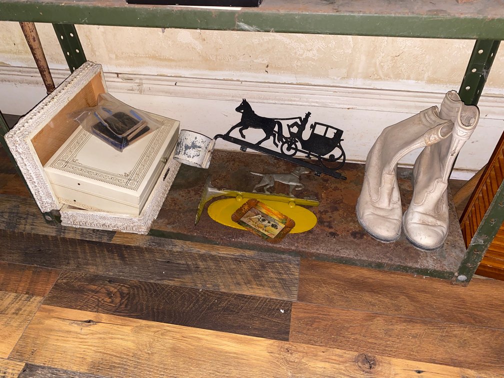 Jewelry box, Cast Iron Items, Majorette boots