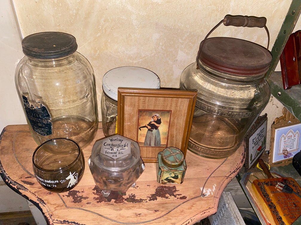 Wheeling Commandery No 1 Fairmont WV 1913, Fine Confections Jar, Cracker Jar