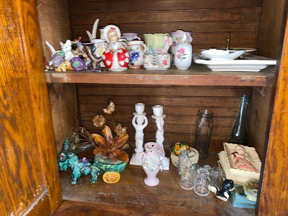 Small Vases, Cat and dog Figurines, Candlestick Holders