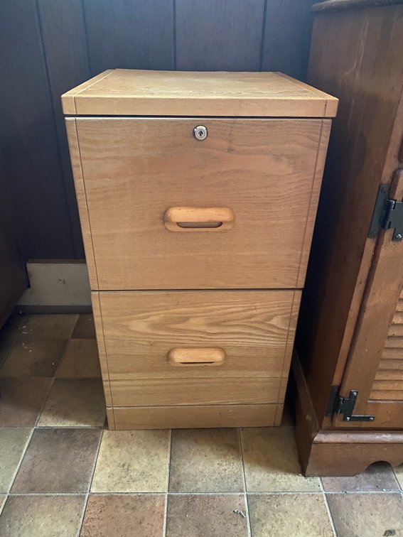 Wooden 2 Drawer Filing Cabinet