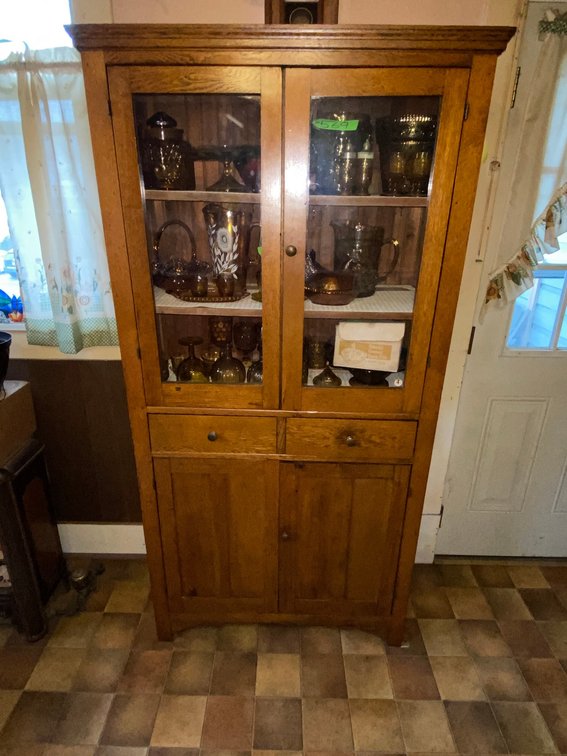 Antique Oak Kitchen Cupboard