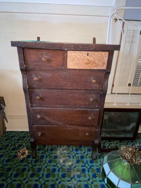 Antique Chest of Drawers with Mirror