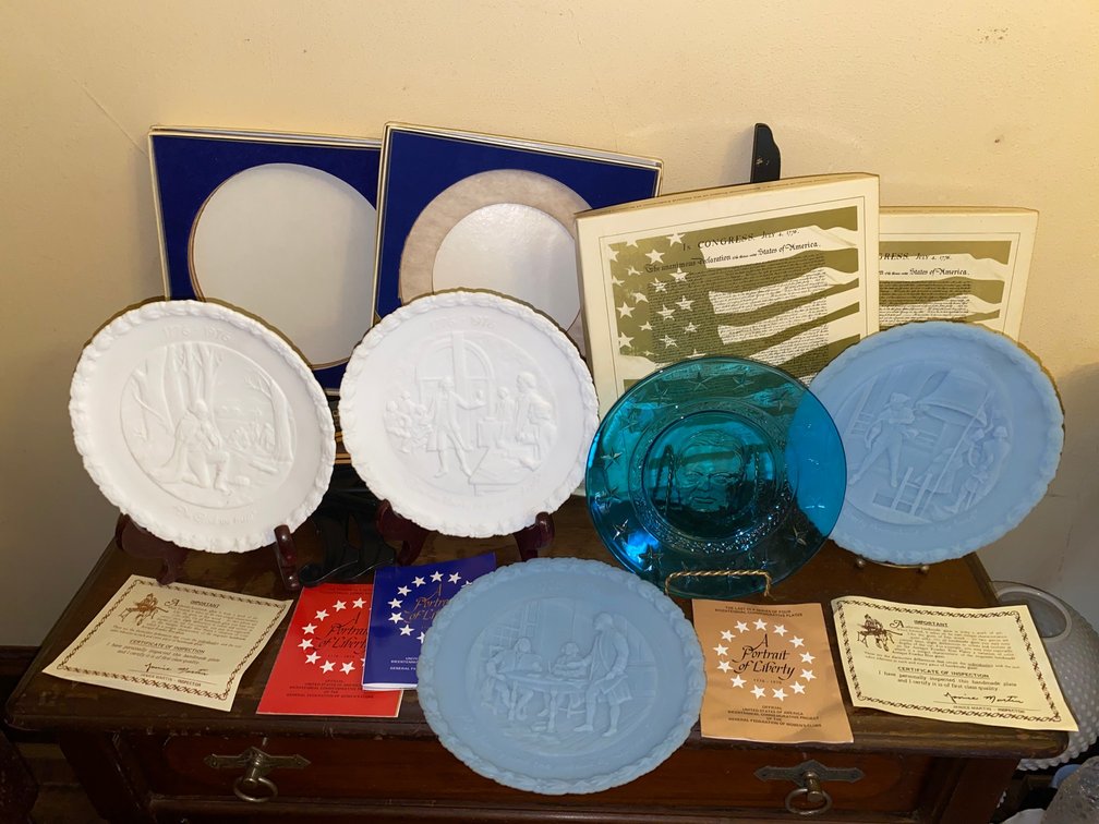 Decorative Presidential Commemative Plates with Certificates, Plate Warmers