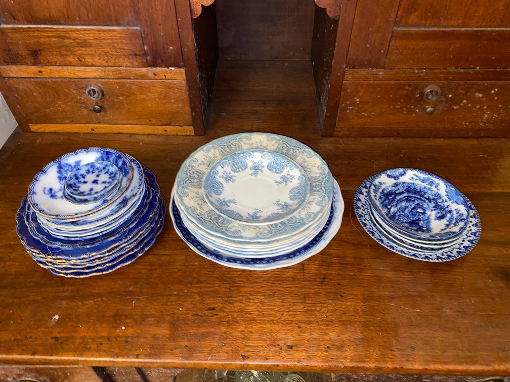 Blue and White China Plates