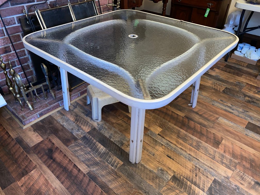 Glass Top Patio Table