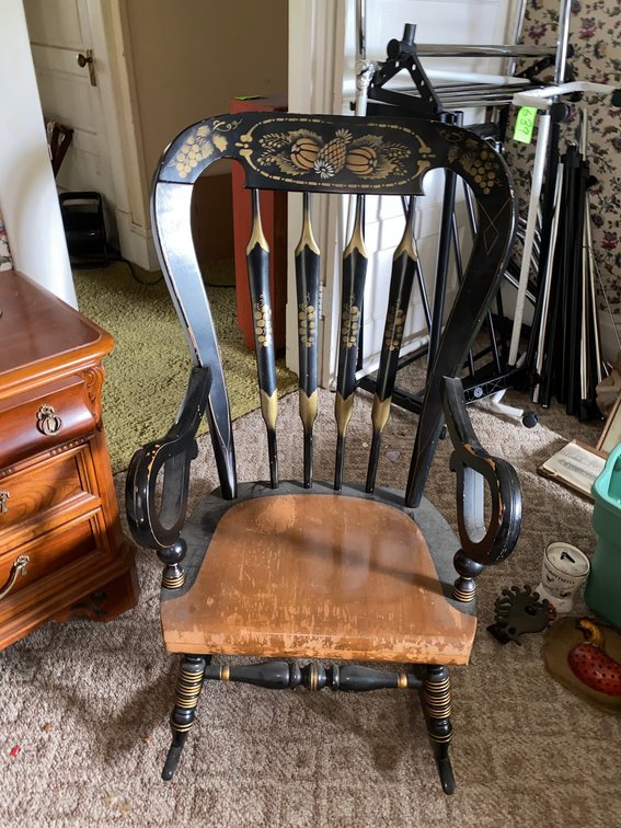 Painted Wood Rocking Chair