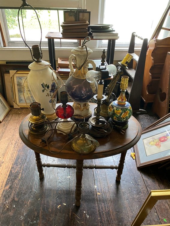 Small Table with Lamps
