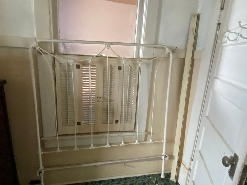 Vintage Metal Twin Size Head Board and Rails