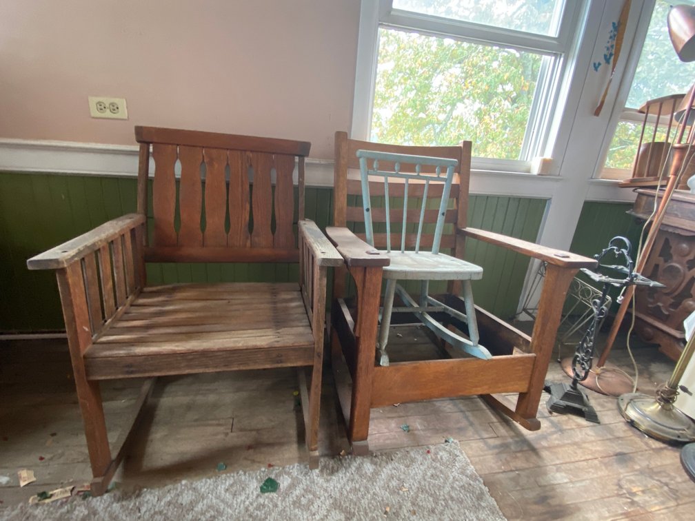 3-Wooden Rocking chairs